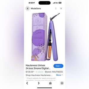 Hauteness 2in 1 styler. Brand new. Never used. $130.00 to 185.00
retail.